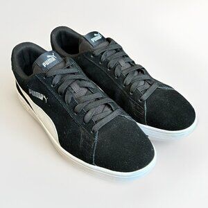 Puma Mens Puma Smash V2 Sneakers Size 12 Black White Silver 364989 01 EUC in Box